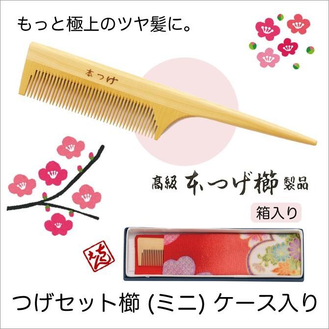 くし つげ 髪 ヘアケア コーム ブラシ 艶髪 つげセット櫛 ミニ ケース