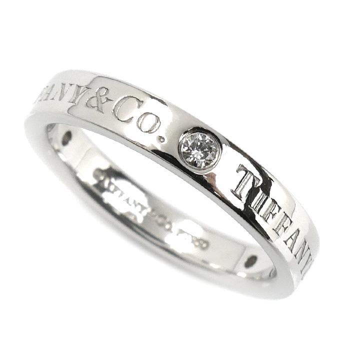 TIFFANY&Co.（ティファニー） Pt950プラチナ フラットバンド 3Pダイヤ