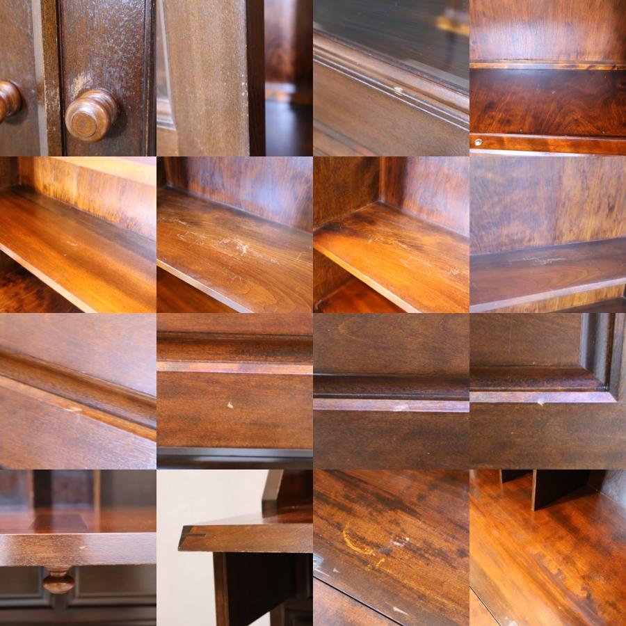 松本民芸家具 ミズメザクラ無垢材 重H型ボールフットビューロー