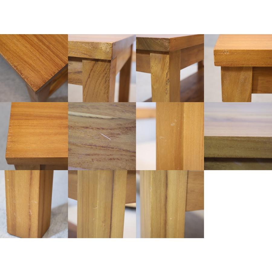 unico ウニコ BREATH ブレス チーク無垢材 2人掛けベンチ スツール