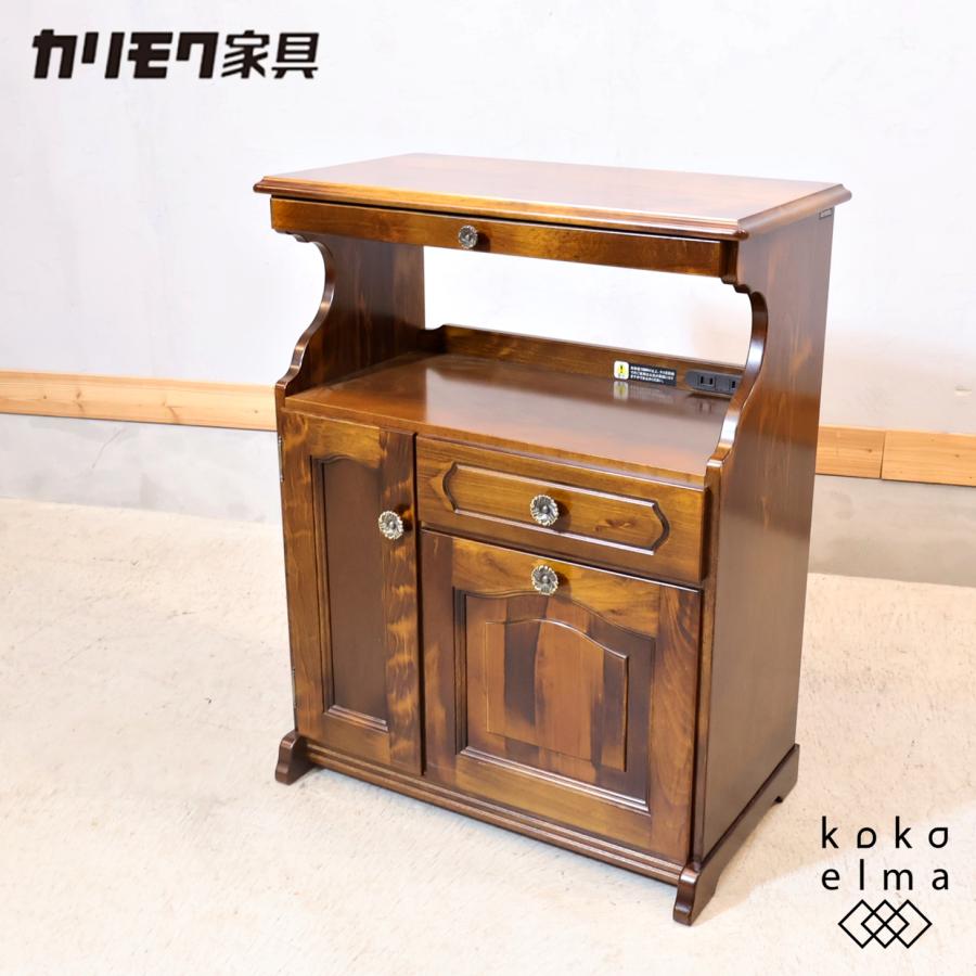 karimoku オールド カリモク コロニアル 電話台 花台 ※i4※ karimoku