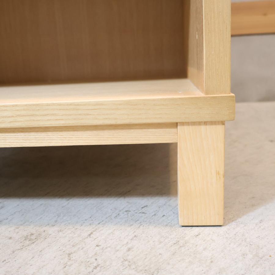 無印良品（MUJI） タモ材 木製収納 本棚 書棚 7段 ブックシェルフ