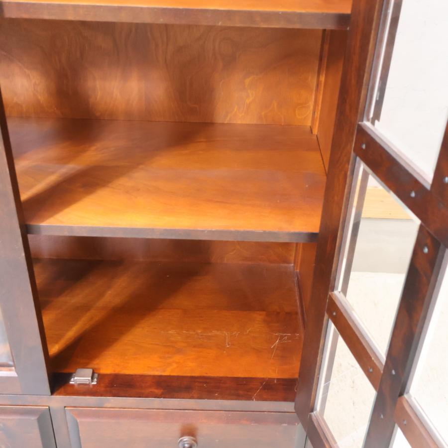 北海道民芸家具 樺材無垢 本棚 ブックキャビネット 天然木 収納家具