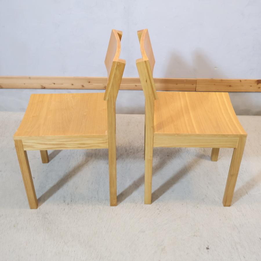 unico ウニコ HUTTE ヒュッテ アッシュ材 ダイニングチェア 2脚セット