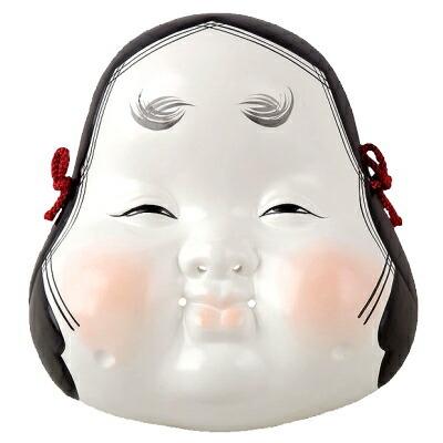 お面 壁飾り用 日本製 吉祥面 お亀 お多福 縁起物 魔よけ 魔除け 災