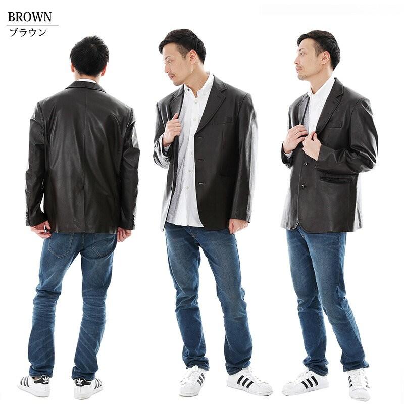 レザージャケット メンズ 本革 ラム革 革ジャケット テーラード