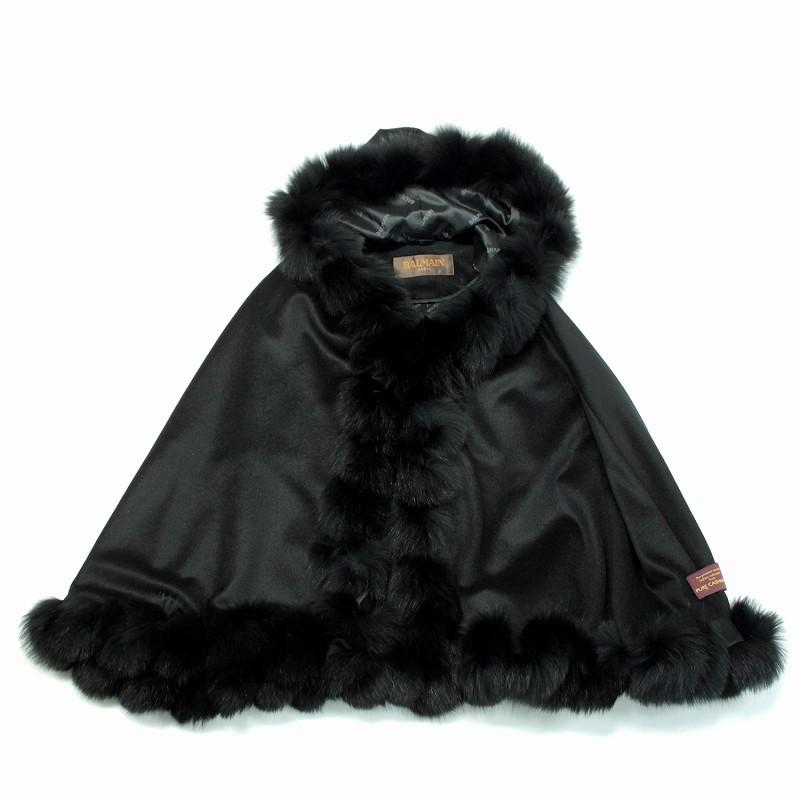 毛皮ケープ レディース マント 秋物 冬物 高級感 フォックス カシミヤ