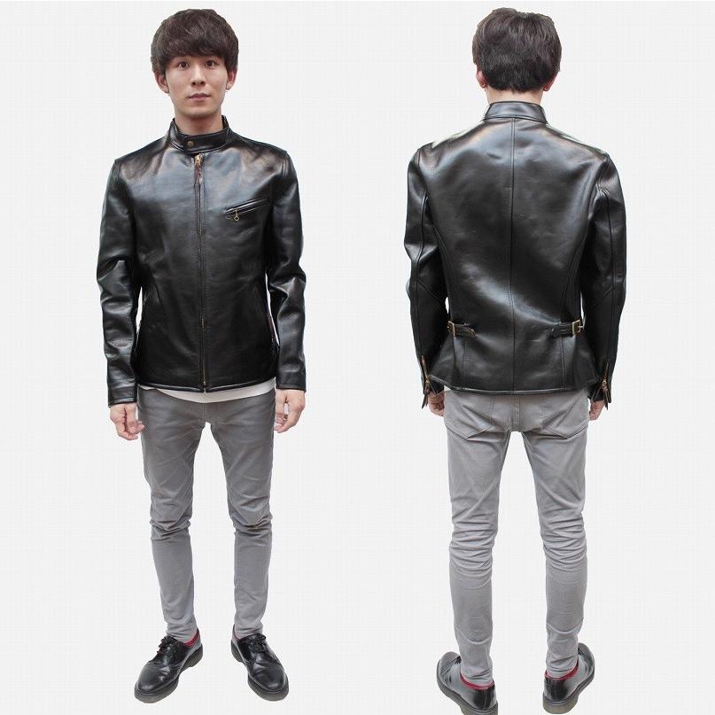 メンズ レザージャケット Y2 レザー シングルライダースジャケット