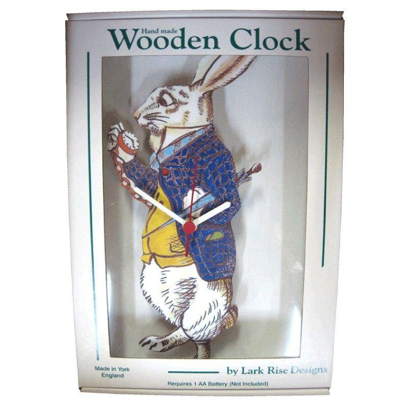 掛け時計 不思議の国のアリス 白ウサギ[Lark Rise Designs]インテリア