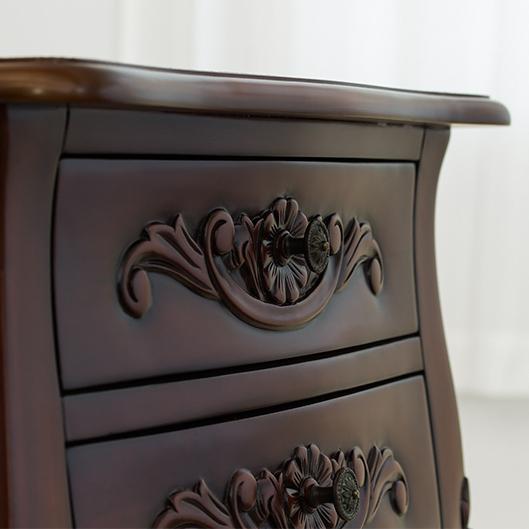 チェスト4段 ヨーロピアン調 アンティーク 猫脚 ネコ脚 ファックス台