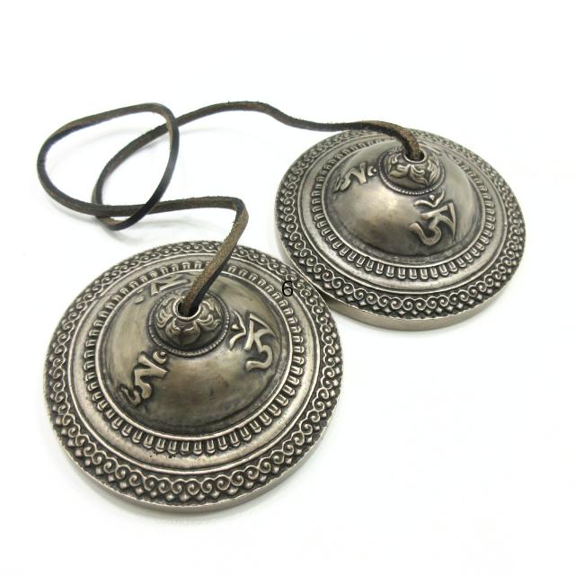 ティンシャ チベタンベル 特大サイズ約91mm 梵字 7メタル