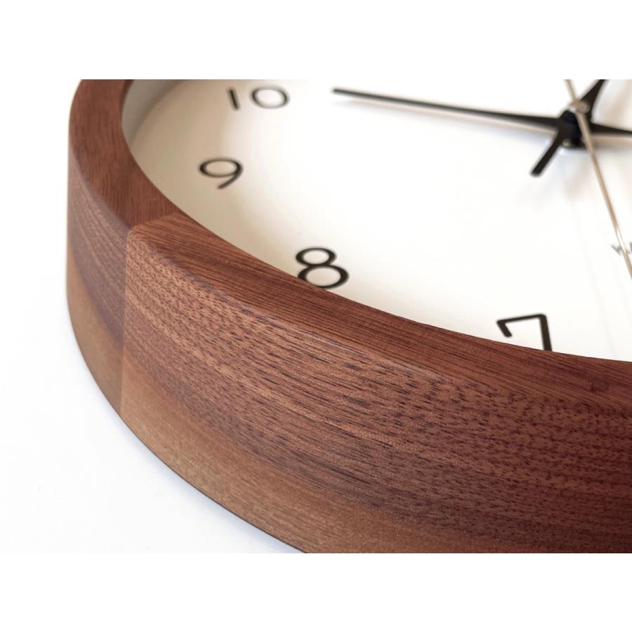 壁掛け時計 電波時計 KATOMOKU muku clock 13 ウォールナット km
