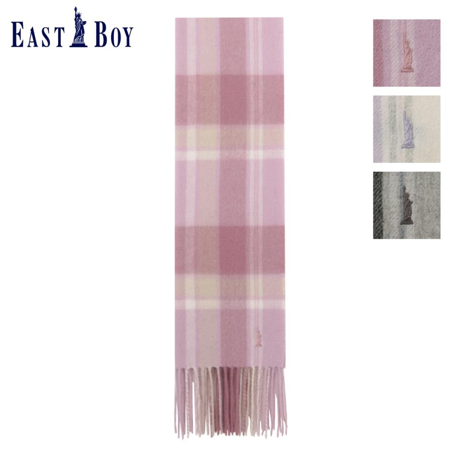EASTBOY（イーストボーイ） マフラー チェック 日本製 ウール100