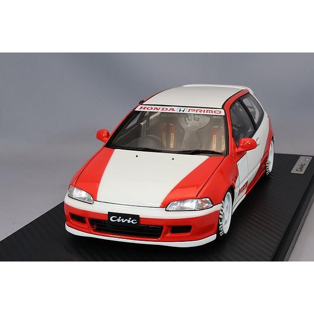 イグニッションモデル 1/18 ホンダ シビック (EG6) ホワイト/レッド
