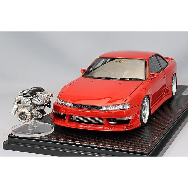 イグニッションモデル 1/18 VERTEX S14 シルビア レッド/BBS RG-R
