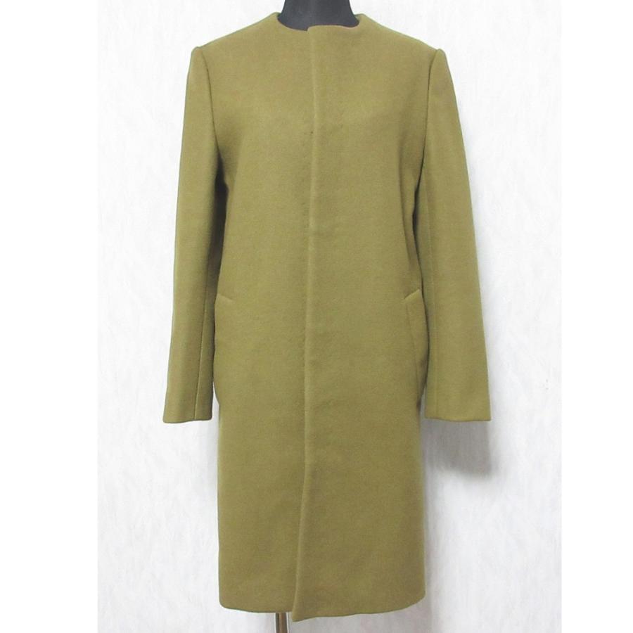 DRAWER（ドゥロワー） 美品 ウール ノーカラー コート 6525-299-0306