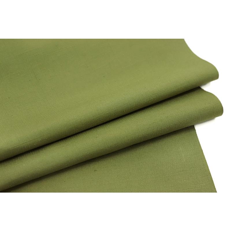 結城紬 紬 結城織物 正絹 緑 渋緑 カーキ 未仕立て 反物 茨城県結城