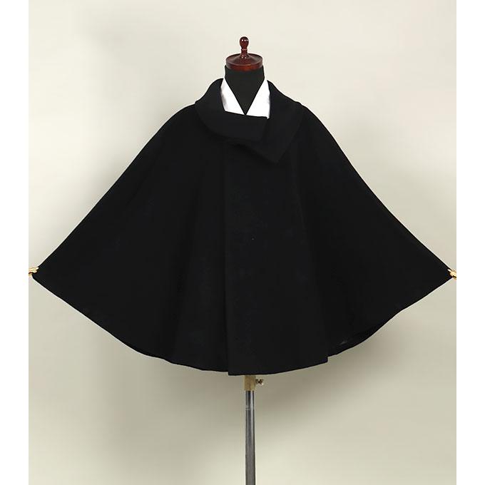theory カシミヤ混ポンチョ 黒ケープ