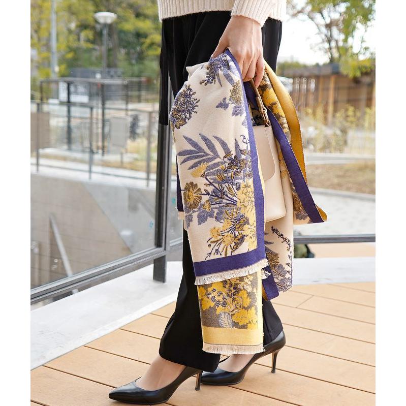 cawaii french」ストール ショール レディース 大判 マフラー 総柄 花