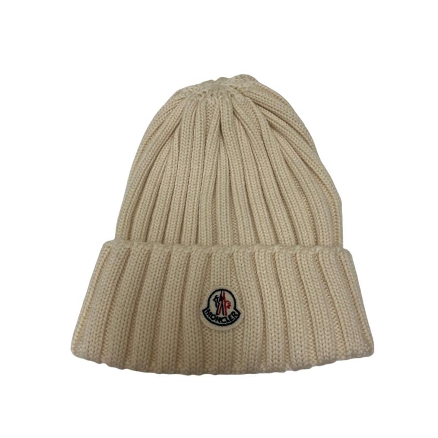 MONCLER ベージュ ニット帽 ファー付き キャメル 新品 MONCLER ファー