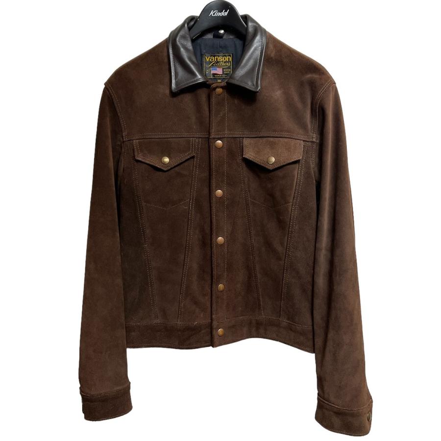 バンソン DJCB ブラック 3rd型レザートラッカージャケット 38