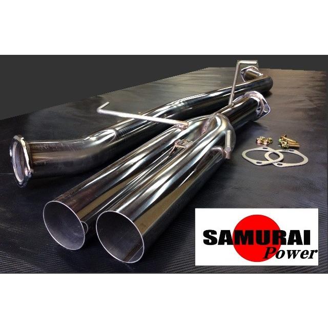 S15 シルビア SR20DET ターボ用 直管デュアル出しマフラー SAMURAI