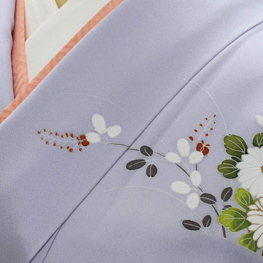 着物 レンタル 訪問着 正絹 フルセット 藤色 紫 おしゃれ 上品 大人っ