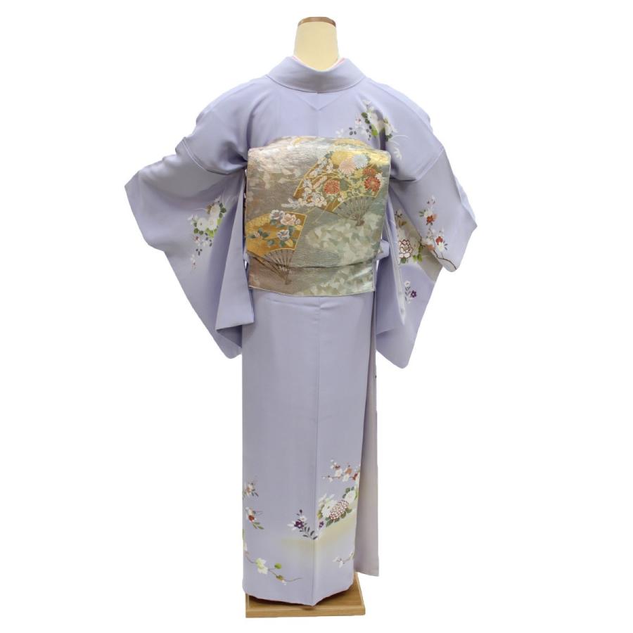 着物 レンタル 訪問着 正絹 フルセット 藤色 紫 おしゃれ 上品 大人っ