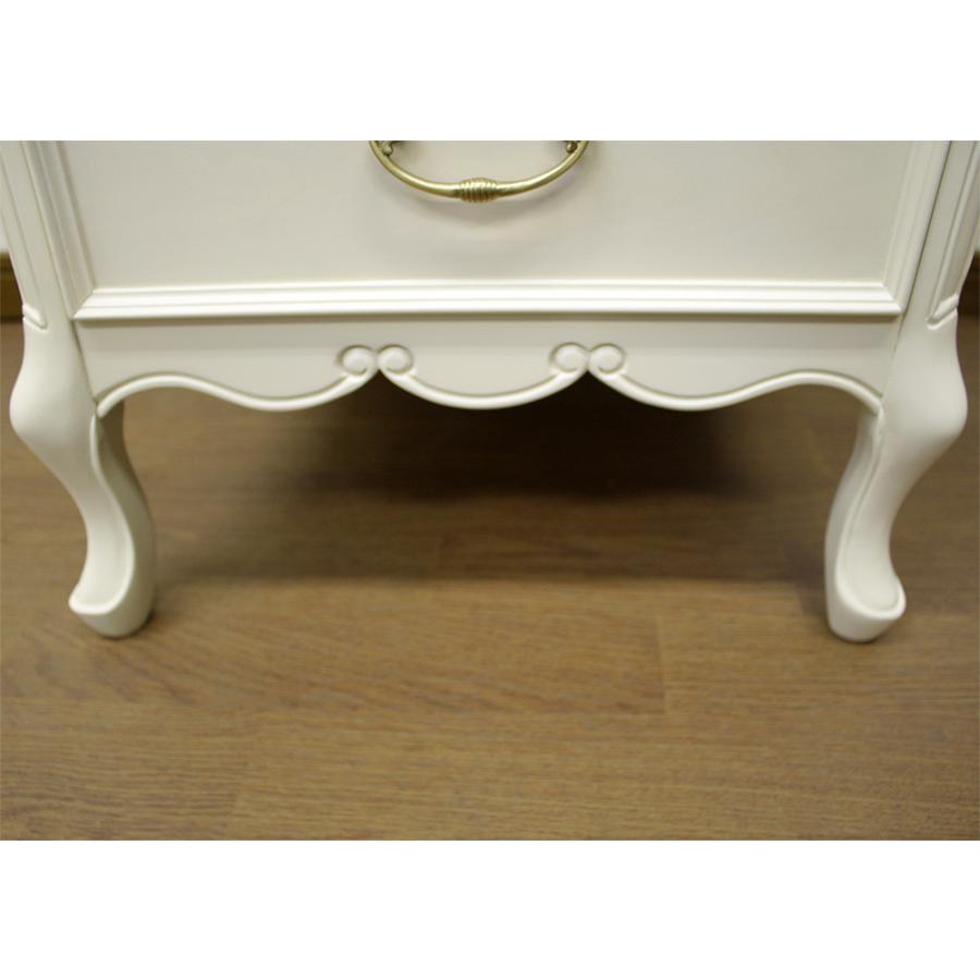 東海家具工業 サイドチェスト アンティークホワイト ナイトテーブル