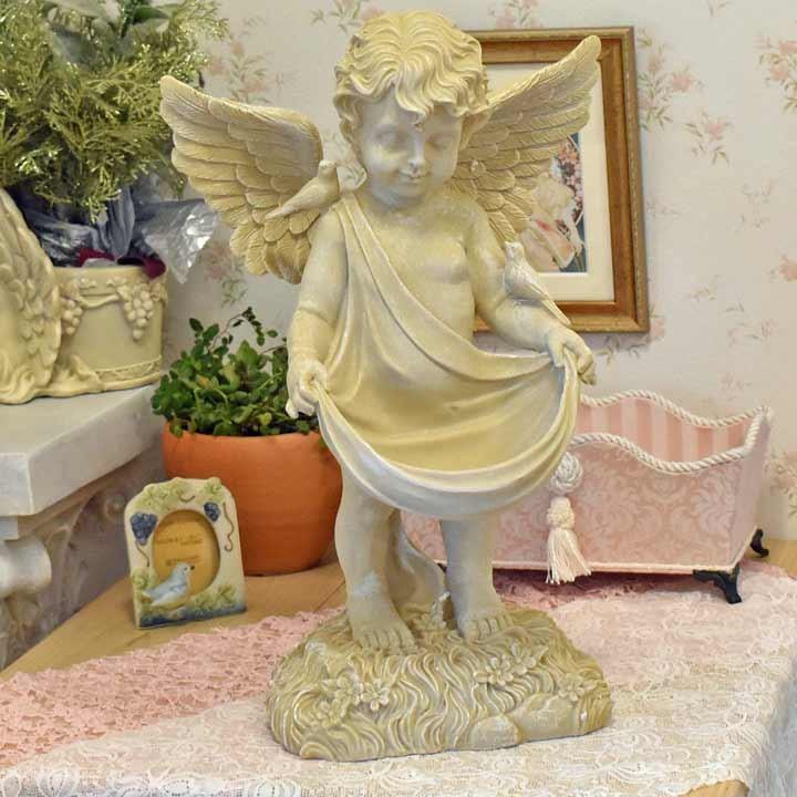天使 置物 オーナメント アンティーク エンゼル フレアーエンジェル