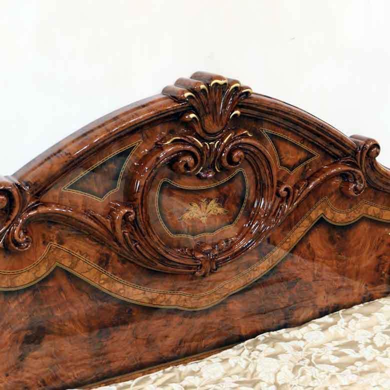 サルタレッリ アマルフィ クイーンベッドフレーム ウォールナット