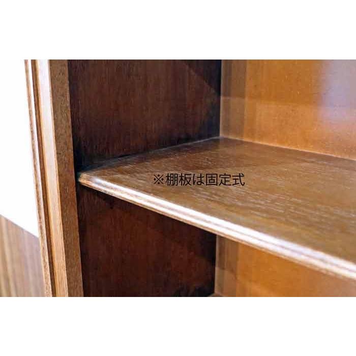 イタリア ブックケース 本棚 茶 象嵌 オープンキャビネット 丸脚 完成