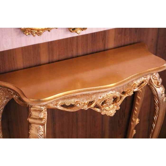 イタリア コンソールテーブル ゴールド 85cm 花台 フラワースタンド 猫