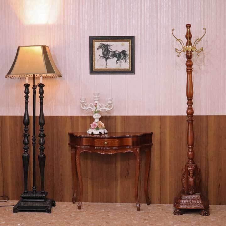 イタリア コンソール 象嵌 88cm猫脚 アンティーク 050 引き出し付き