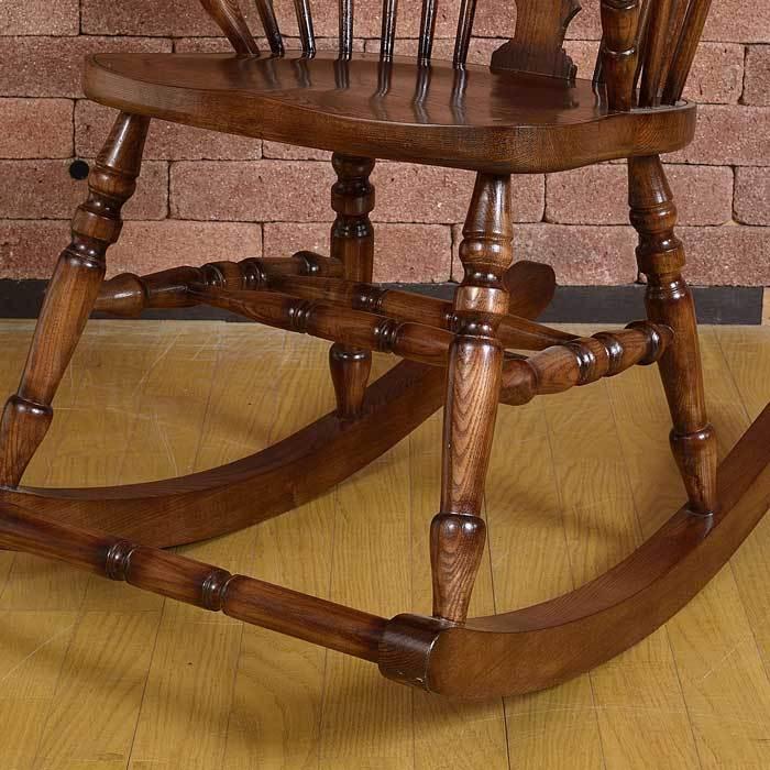 ロッキングチェア 木製 1Pソファー オーク 完成品 レトロ チェア