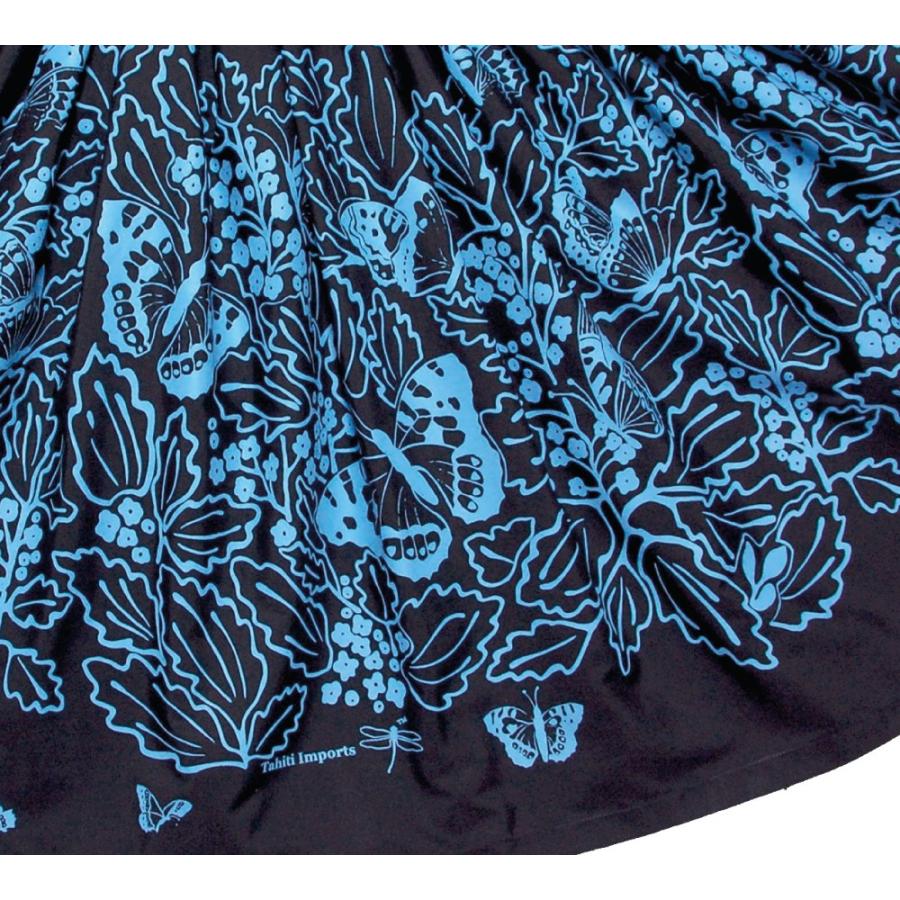 Tahiti Imports パウスカート 黒葉プリント Tahiti Imports