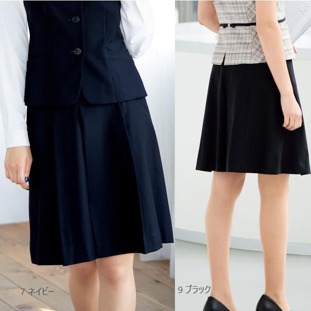 FC55248 フォーク ヌーヴォ 脇ゴムキュロットスカート プリーツ 着心地