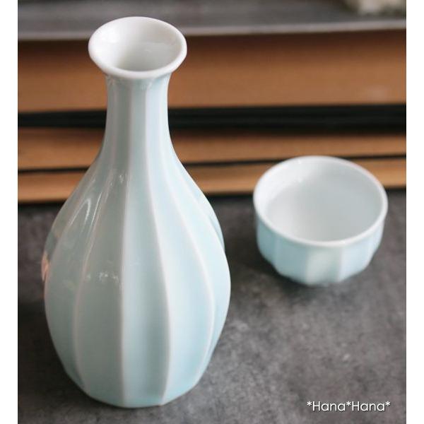 青白磁面取 1合徳利 200ml 有田焼 // 和食器 食器 酒器 とっくり