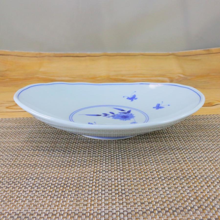 平皿 有田焼 波佐見焼 楕円皿 オリジナル 小蝶花楕円皿 花柄 中皿 取皿