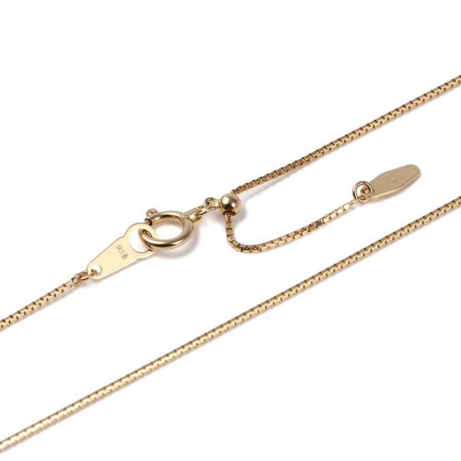 18金 ネックレス ベネチアン チェーン 50cm 幅0.8mm フリー