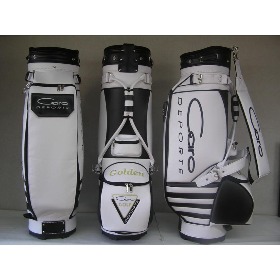 CARO(キャロ)キャディバッグ ニュー スタッフ ゴールデン 白×黒定価
