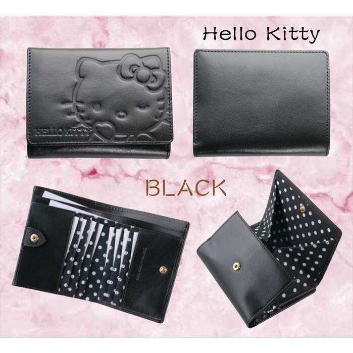 ハローキティ ハローキティ 本革二つ折り財布 3カラー Hello Kitty