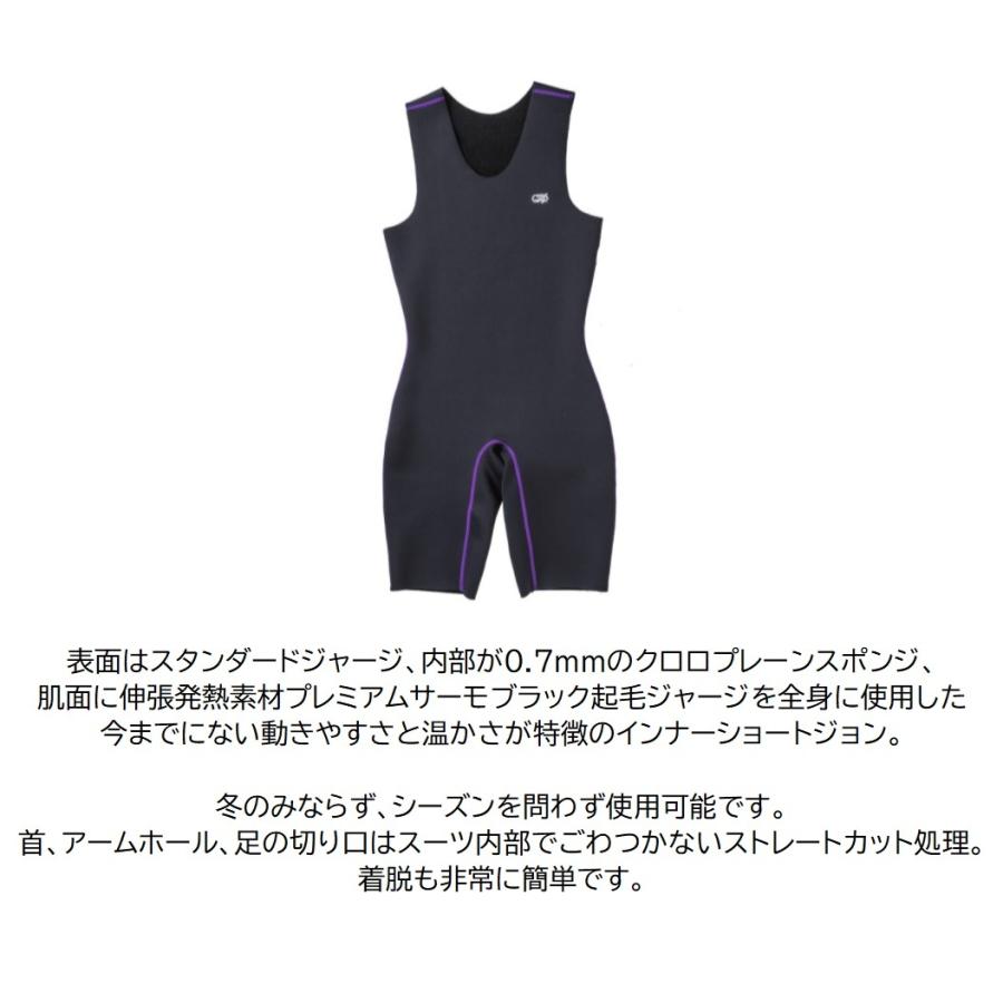 最新 SurfGrip インナー ショートジョン premium thermo BLACK Inner
