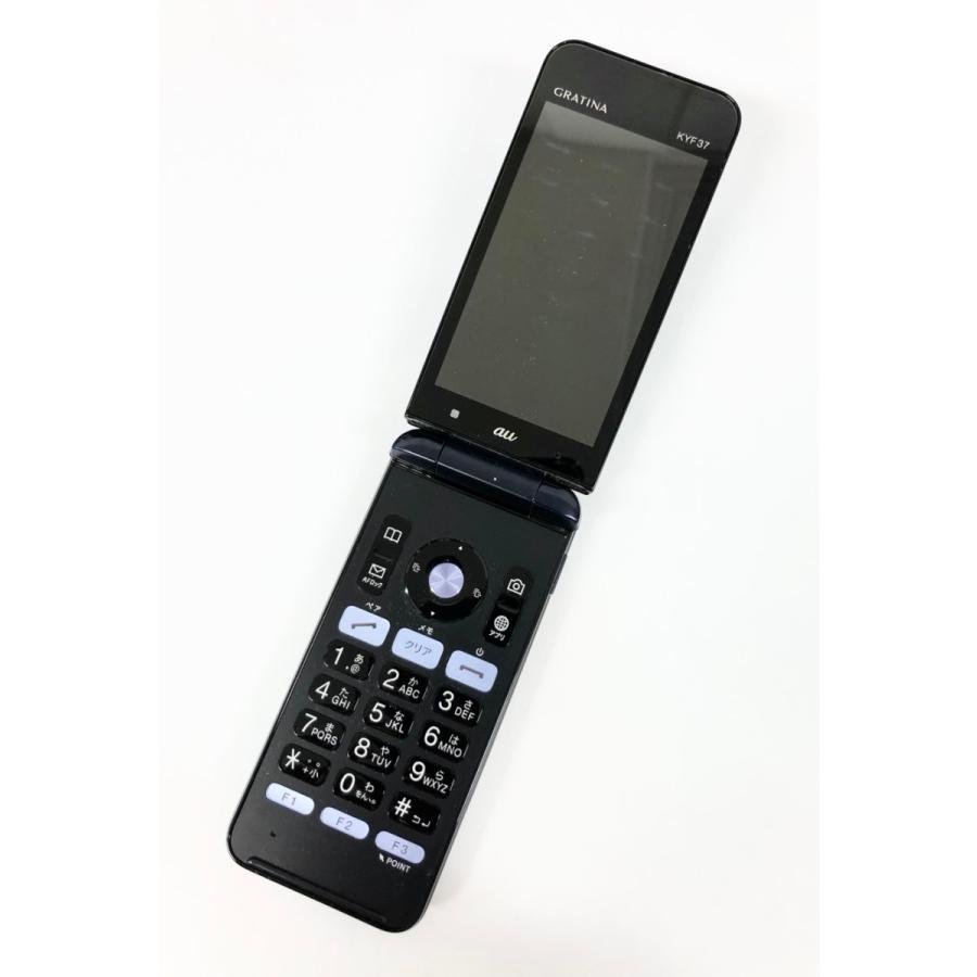 中古品】au KDDI 京セラ ガラホ ケータイ GRATINA KYF37 ネイビー
