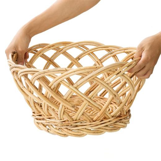 松野屋 ラタン脱衣かご バスケット 籐 整理 収納 インテリア