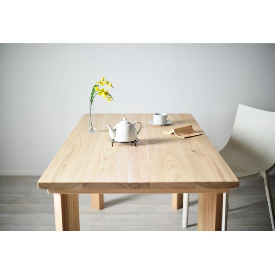 ジサクテーブル120 ストレート脚 ダイニングテーブル 杉 送料無料 木工