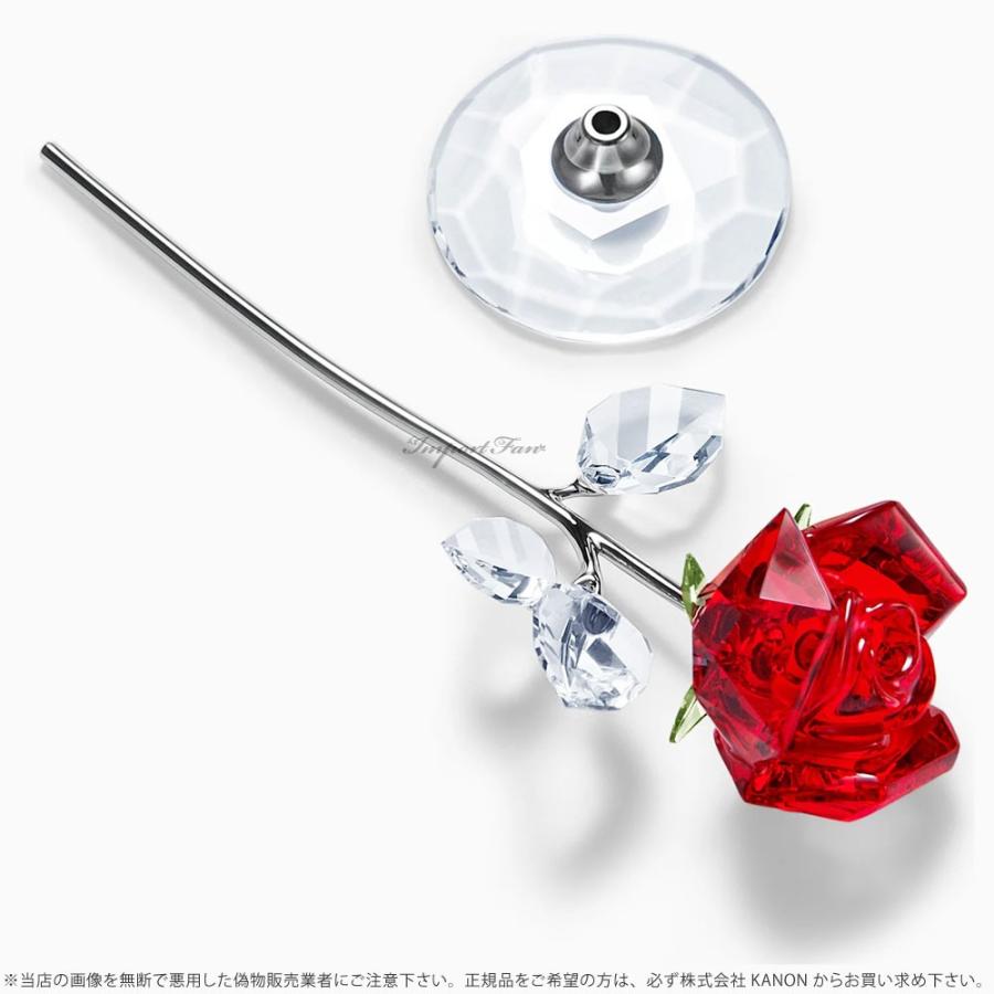 SWAROVSKI（スワロフスキー） 赤い バラ レッドローズ 花 L ラージ