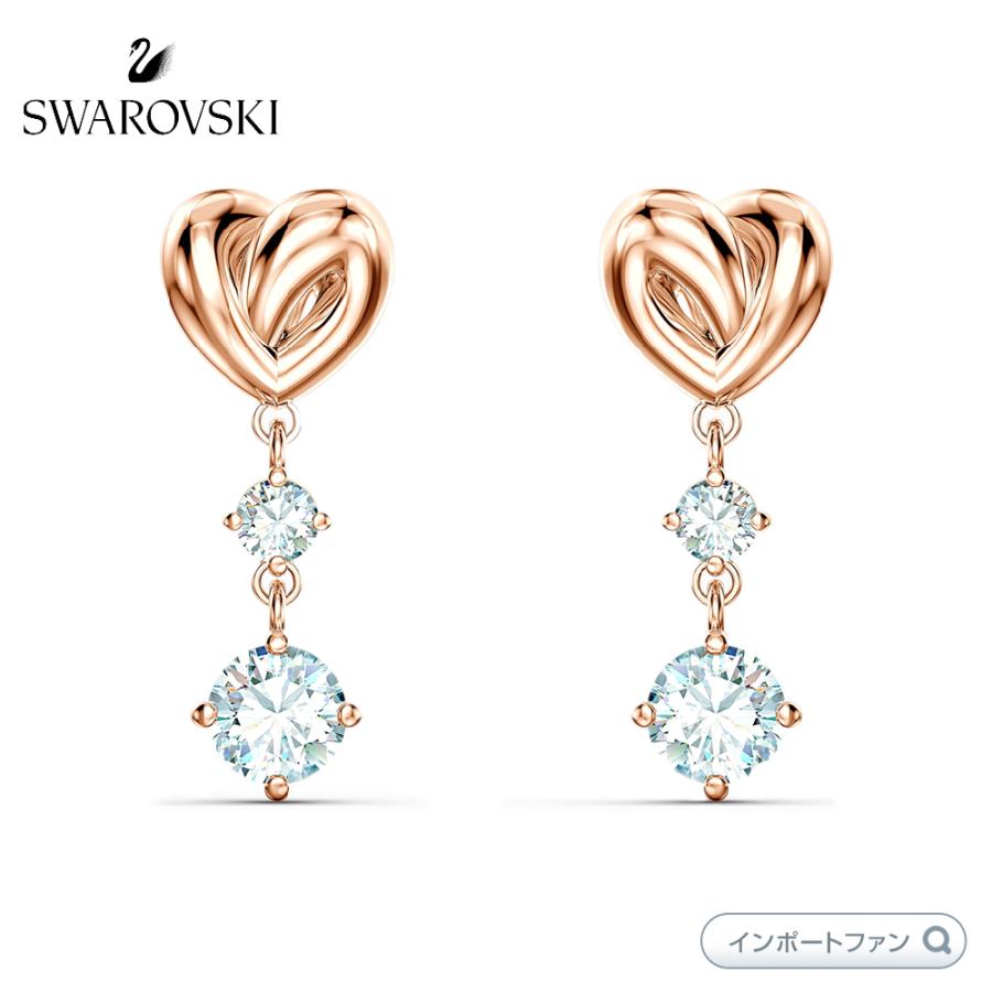 SWAROVSKI（スワロフスキー） ライフロング ハート ピアス ローズ