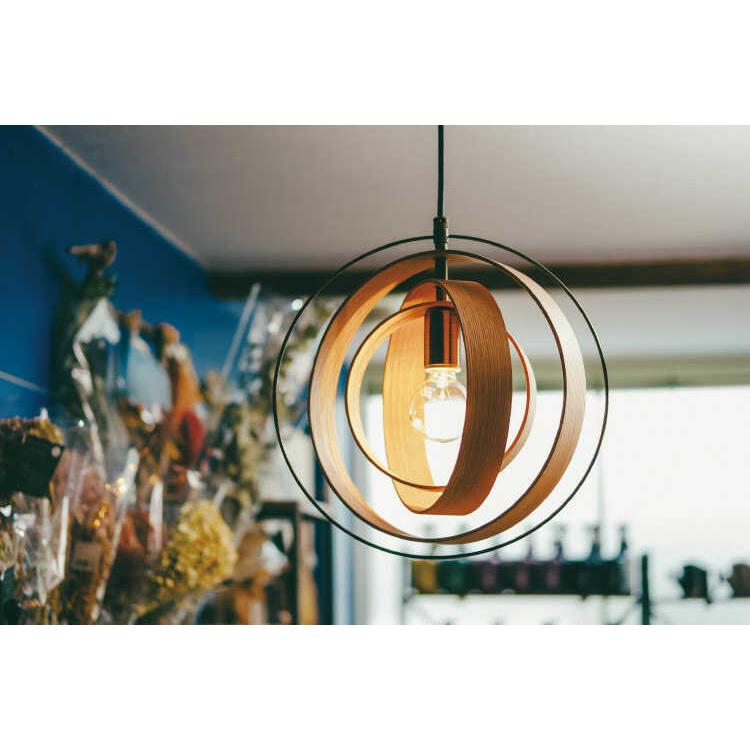ペンダントライト 北欧 ミッドセンチュリー 1灯 木製リング