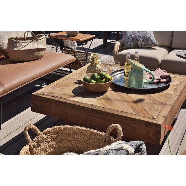 東谷 ローテーブル 幅100cm 木製 天然木 古材 正方形 ヴィンテージ調